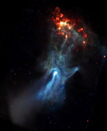 Cosmic Hand Reaches Towards Light NASA photo 2009.jpeg